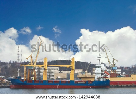The ships are in port  berth