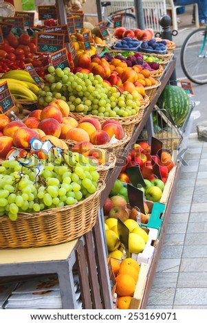 Fruit stall in the Italian city market
