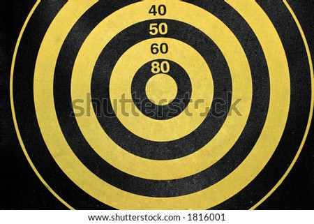 stock photo Black and yellow target