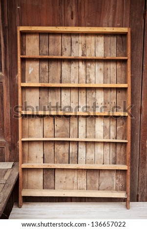 vintage wooden shelf