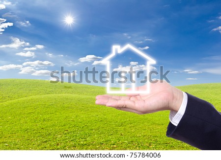 house icon on hand