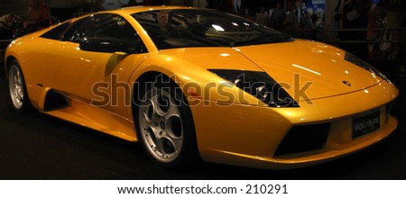 Sports car isolated on a black background