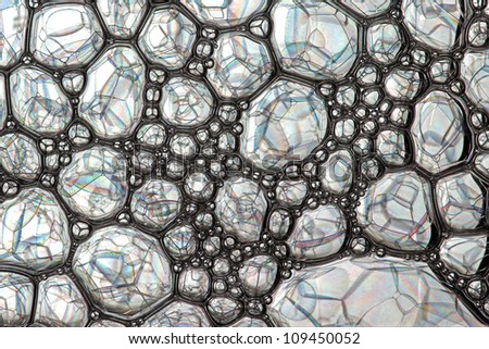 Fluid carbon Description: Soap bubbles on the water