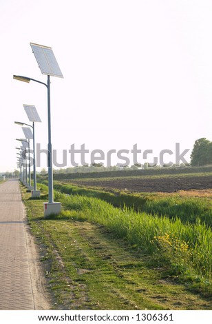lamp posts on solar energy