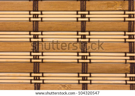 close up of bamboo curtain pattern material