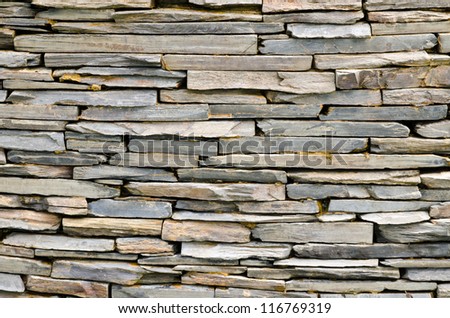 Pattern Of Decorative Slate Stone Wall Surface