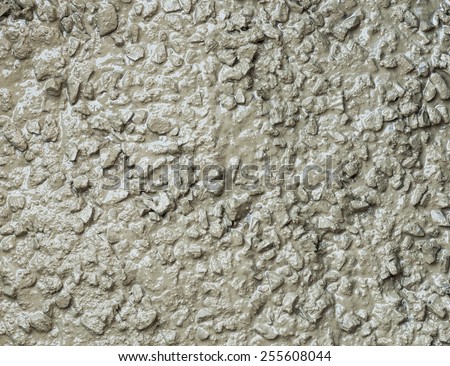 Close up background and texture of mixed fresh concrete on construction site
