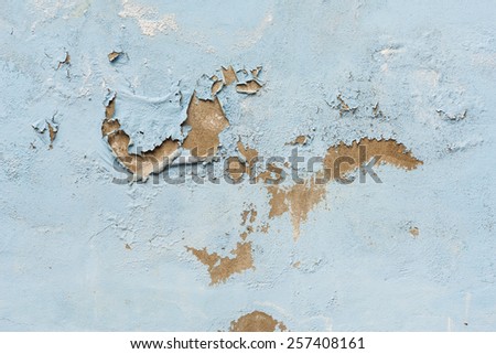 close up background and texture of peeling paint on pastering wall because moisture of water