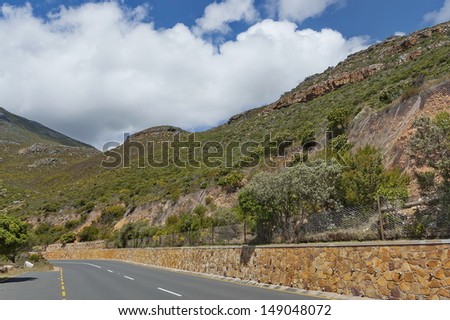 Chapman\'s Peak Drive. Beautiful road to Cape of Good Hope. Table Mountain National Park, Cape town. Place for repose.