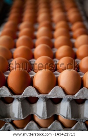 Eggs for sale on a market stall