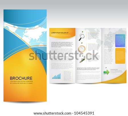Logo Design Presentation Template on Shutterstock Vector Brochure Layout Design Template 104545391