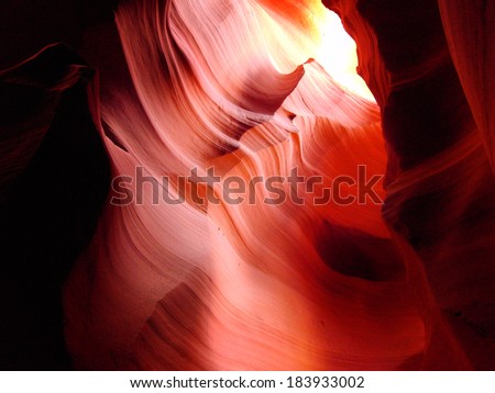 Antelope Canyon sandstone rock formation wall in slot canyon Arizona USA
