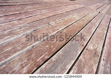 broken wood deck