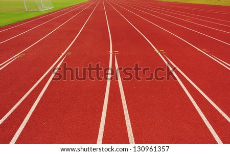 Athletics stadium running track