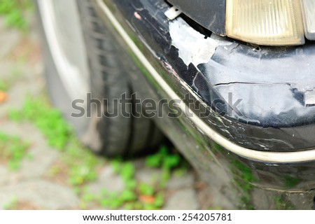 flat tire on car wheel