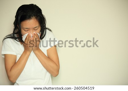 cough woman sneeze nose