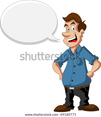 Cartoon Man Talking Stock Vector Illustration 69160771 : Shutterstock