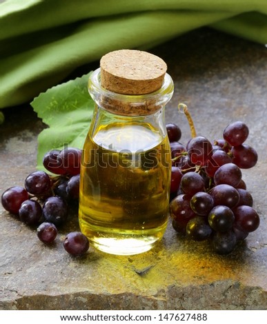 bottle with grape seed oil