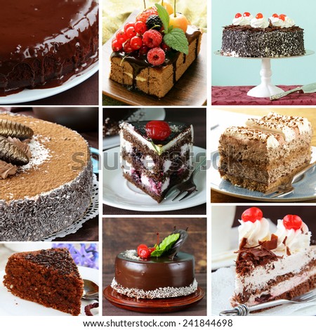 collage of different kinds of chocolate baking