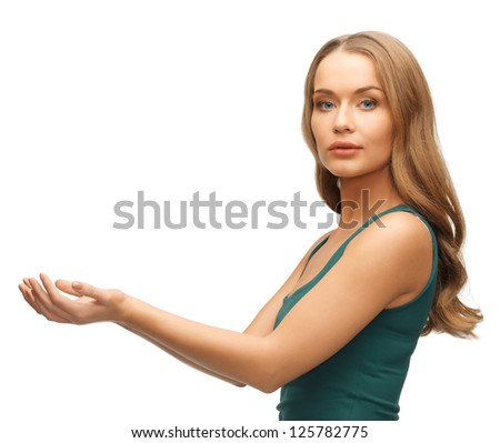 picture of woman holding something on the palms