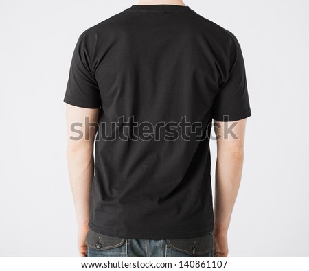 Close Up Of Man In Blank T-Shirt