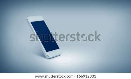 technology and advertisement concept - white smarthphone with white blank screen