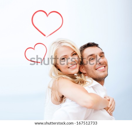 Summer Holiday, Vacation, Dating And Tourism Concept - Happy Couple Having Fun On The Beach
