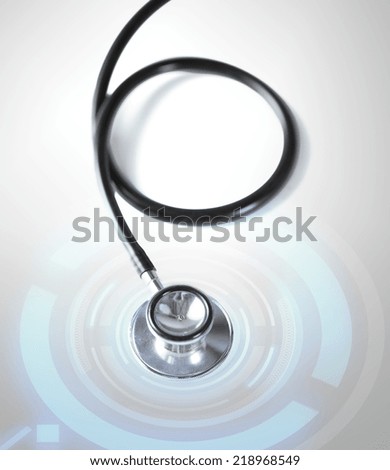 healthcare and medicine concept - stethoscope over white background