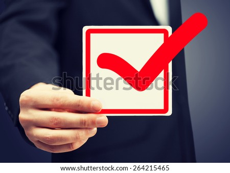 picture or closeup of checkbox and red mark in it