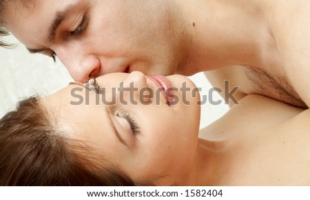 couple kissing. stock photo : couple kissing