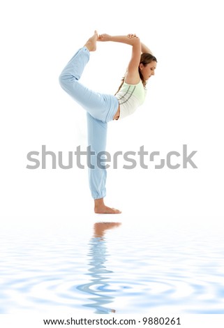 stock photo sporty girl practicing natarajasana lord of the dance pose on