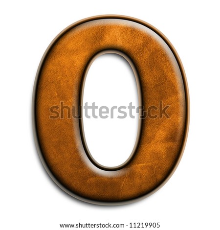 stock photo Leather Alphabet 3D Letter O