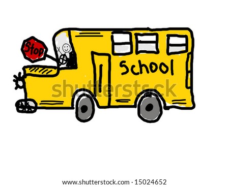 Child\'s drawing of a school bus
