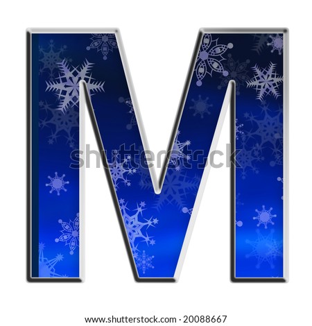 letter m images. snowflake capital letter M