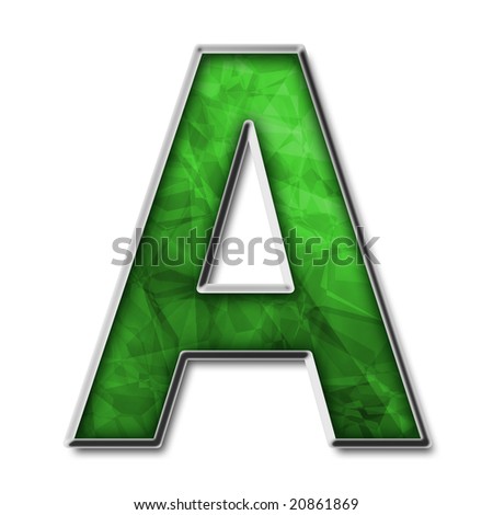 letter a. silver capital letter A