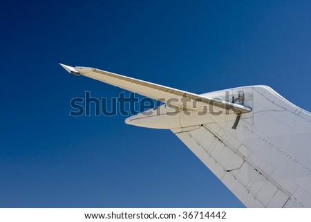 Large airliner tail fin