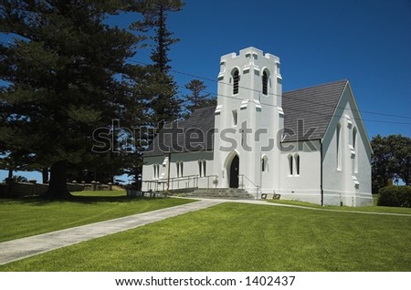 old church on a hill side