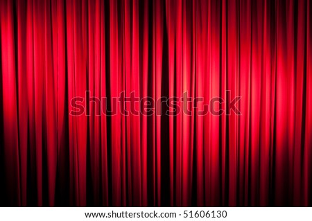 A red velvet stage curtain with vignetting for effect.  Part of a series