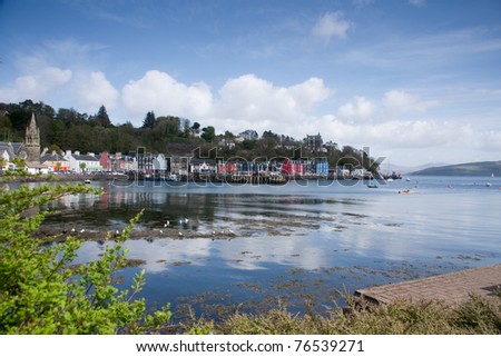 UK Western Scotland Isle of Mull Colorful town of Tobermory - capital of Mull