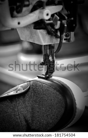 stitching shoe process in footwear industry
