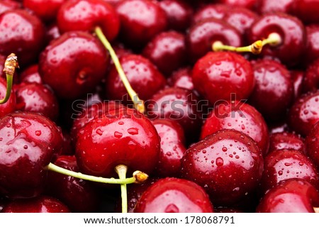 sweet red cherry background
