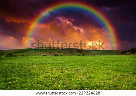 rainbow in the storm