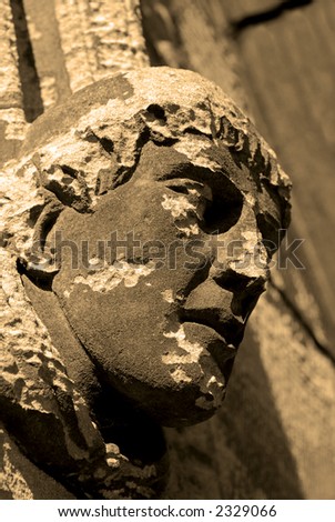 old stone face