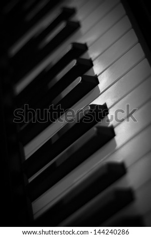 black and white ivories of the piano