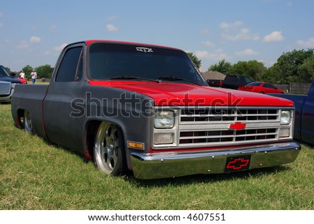 stock photo Unfinished Lowrider Truck