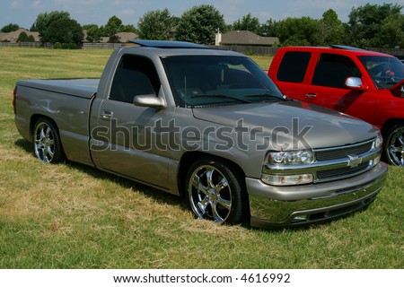 stock photo Newer model Chevrolet lowrider truck