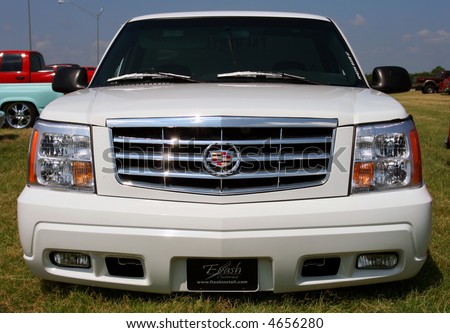 stock photo White Lowrider Cadillac Truck Save to a lightbox 