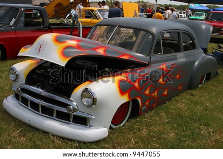 Classic Hot Rod with Flames