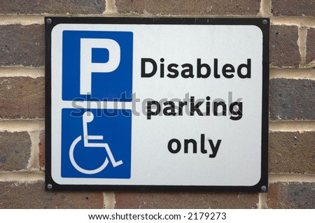 Handicapped Parking Sign. handicapped parking sign.