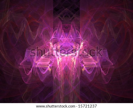 A  purple fractal on a black background